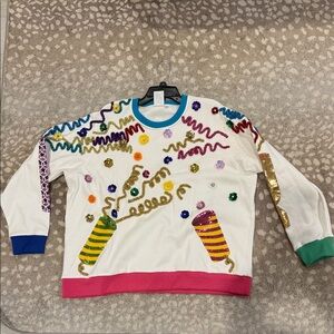QUEEN OF SPARKLES Festive Sequin Sweater
